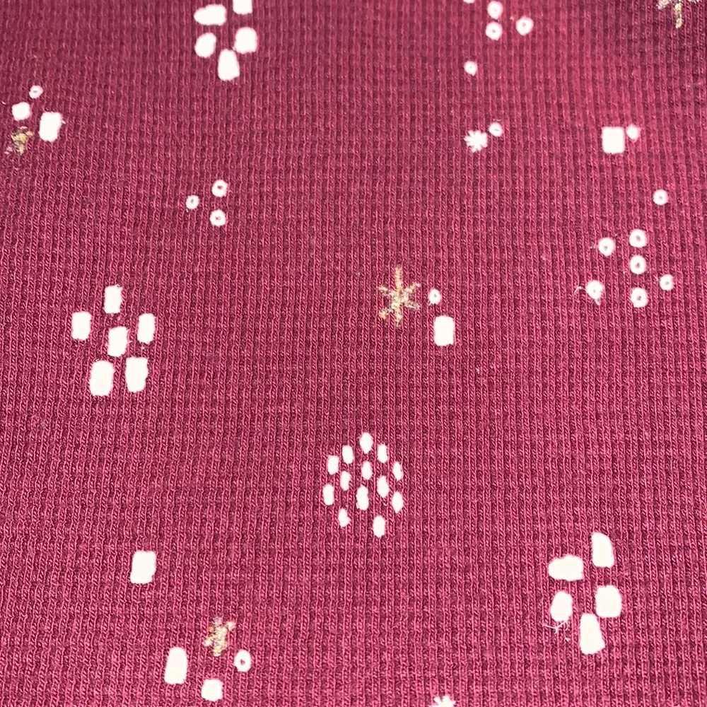 Petit Lem Thermal Printed 2 Piece Sleepwear Set Size 9M Burgundy/Pink - Picture 7 of 10